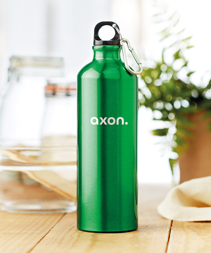 Metallflasche mit smarten Funktionen und eigenem Aufdruck