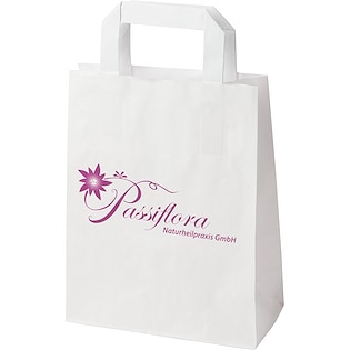 Papiertüte Shopper 22 x 11 x 31 cm - weiß