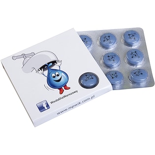 Schokoladenlinsen Blister Logo 9