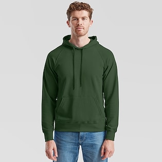 Fruit of the Loom Lightweight Hooded Sweat - bottle green