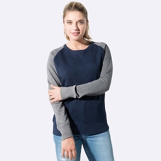 Kariban Ladies´ Two-Tone Organic Crew Neck Sweat