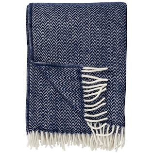 Klippan Yllefabrik Chevron - dark denim